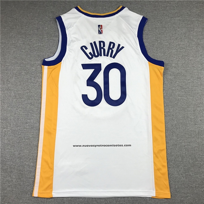 Maglia Golden State Warriors Stephen Curry #30 Association 2021-22 Bianco
